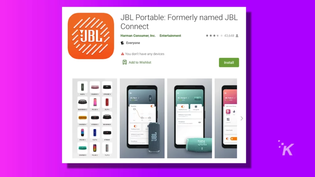 jbl connetti l'app Android