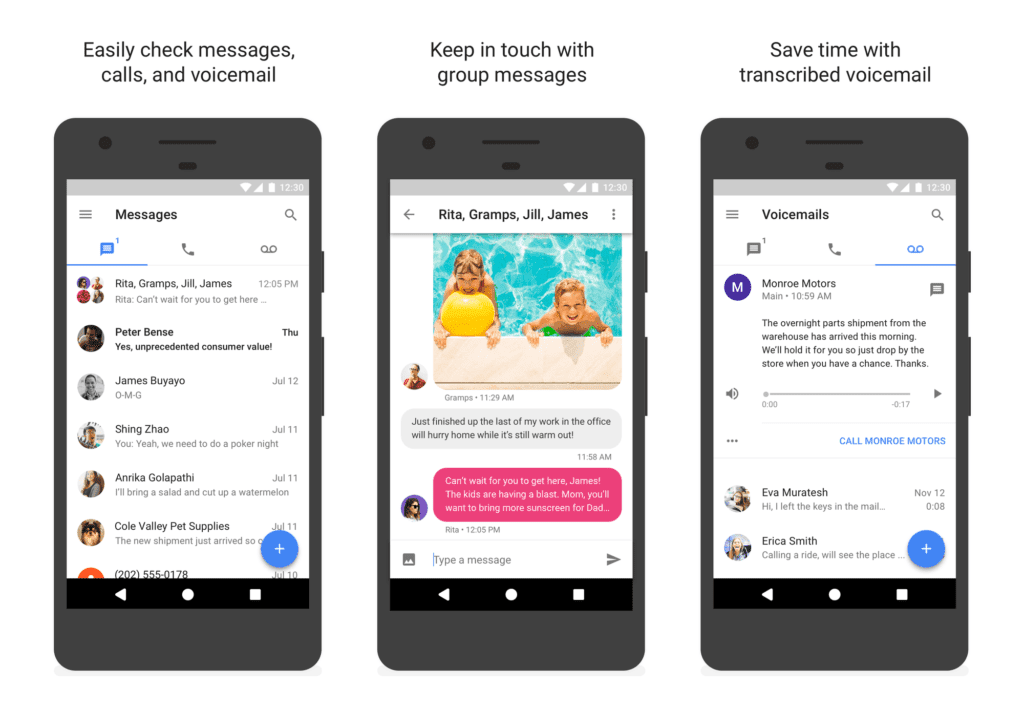 Zrzut ekranu Google Voice