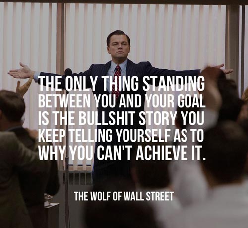 leonardo dicaprio cytuje wilka z Wall Street