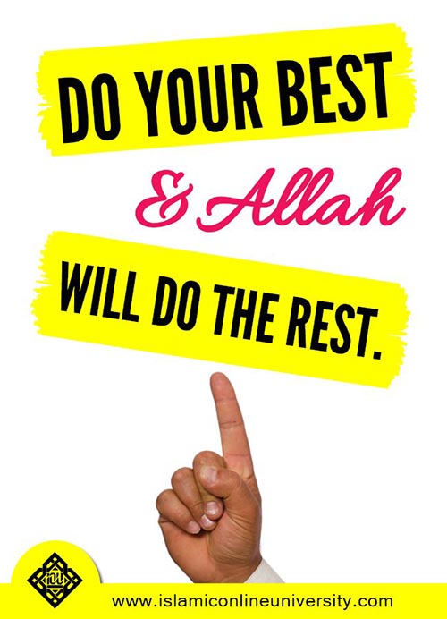 fai del tuo meglio e Allah farà il resto