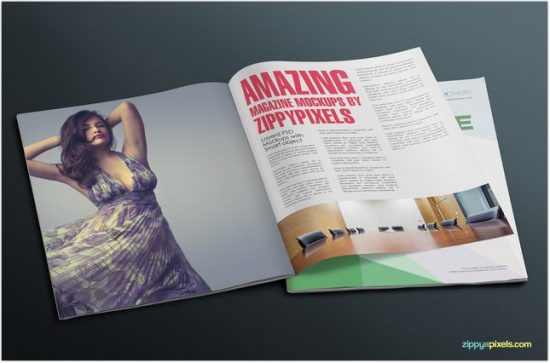 Collezione di mockup di riviste semplici e pulite