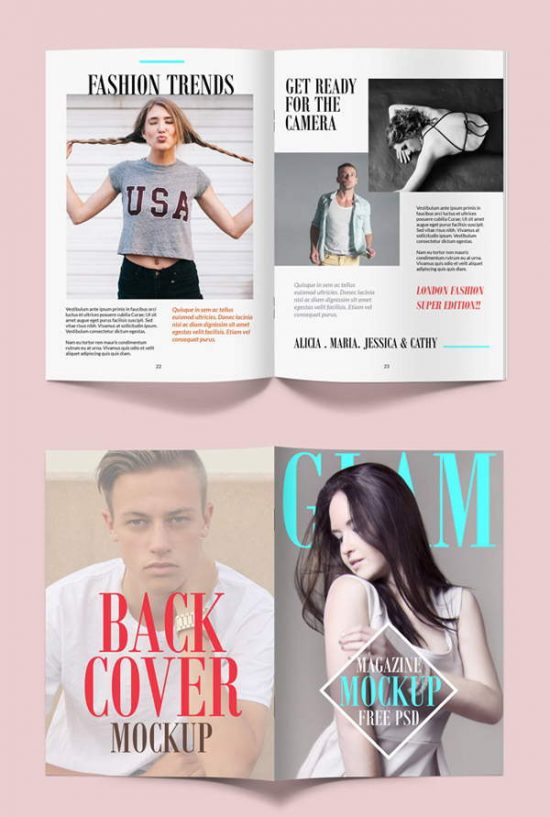 Modello PSD di mockup rivista gratuito