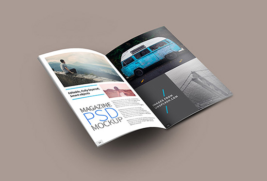 Apri Magazine PSD Mockup