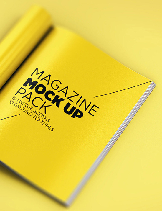 Mockup di rivista