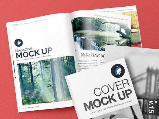Copertina di una rivista mockup gratuita