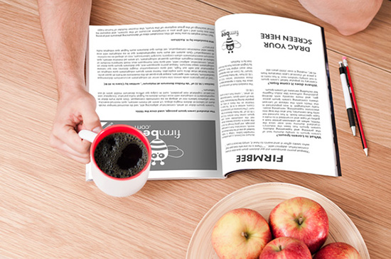 Mockup rivista di lettura