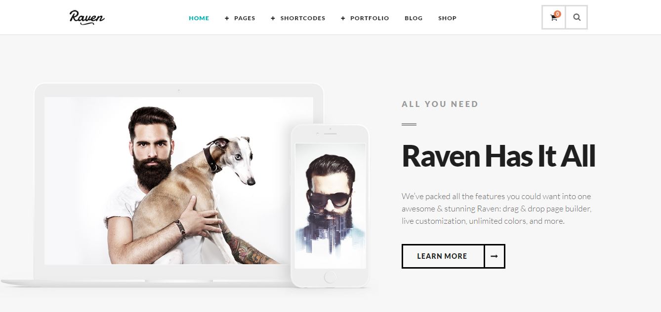 Raven - Minimalny motyw WordPress
