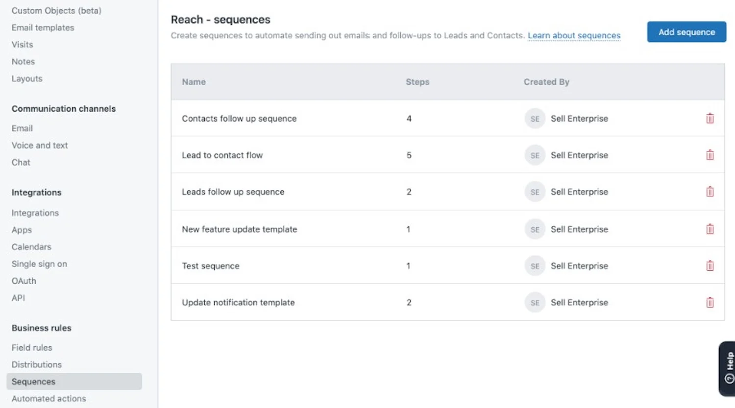 ลำดับอีเมล zendesk