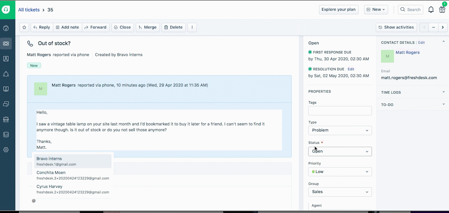 Freshdesk 协作