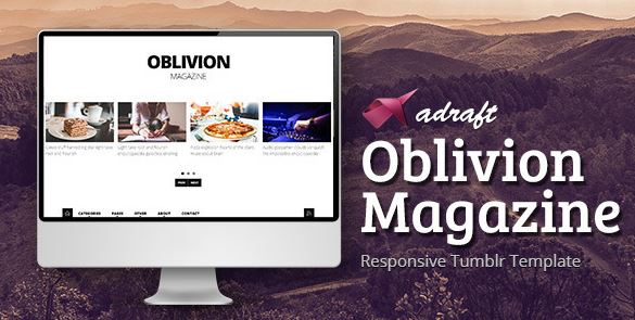 Majalah Oblivion - Tema Tumblr Responsif