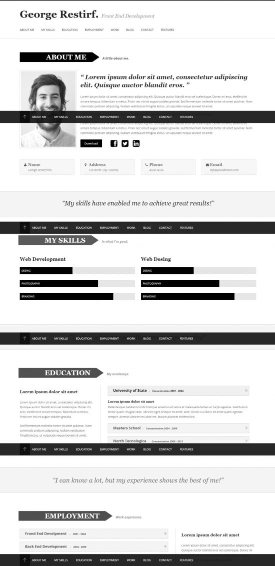 Retina WordPress teması