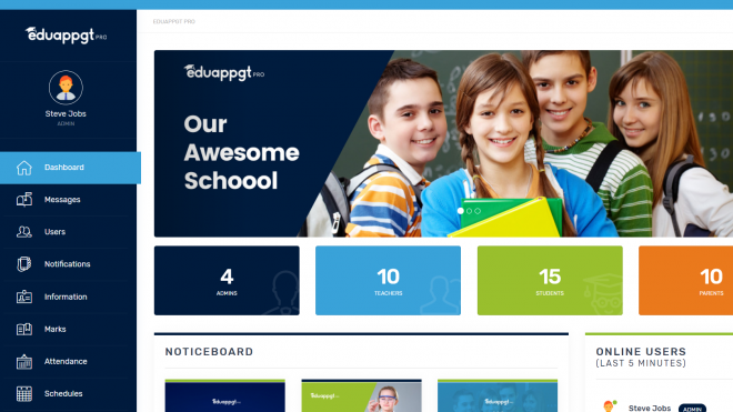 Sistemul de management al școlii EduAppGT Pro
