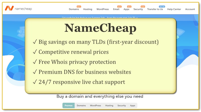 5 cele mai bune locuri pentru a cumpăra un nume de domeniu ieftin cu confidențialitate 3 namecheap