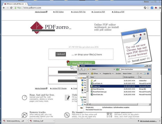 Bester kostenloser PDF-Online-Editor-PDFzorro