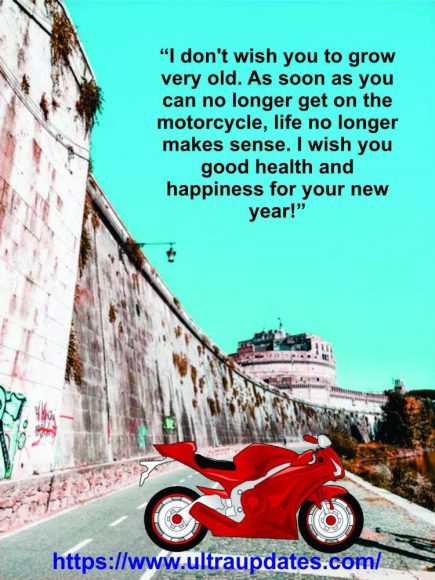 Souhaits d'anniversaire et citations pour les motards en herbe