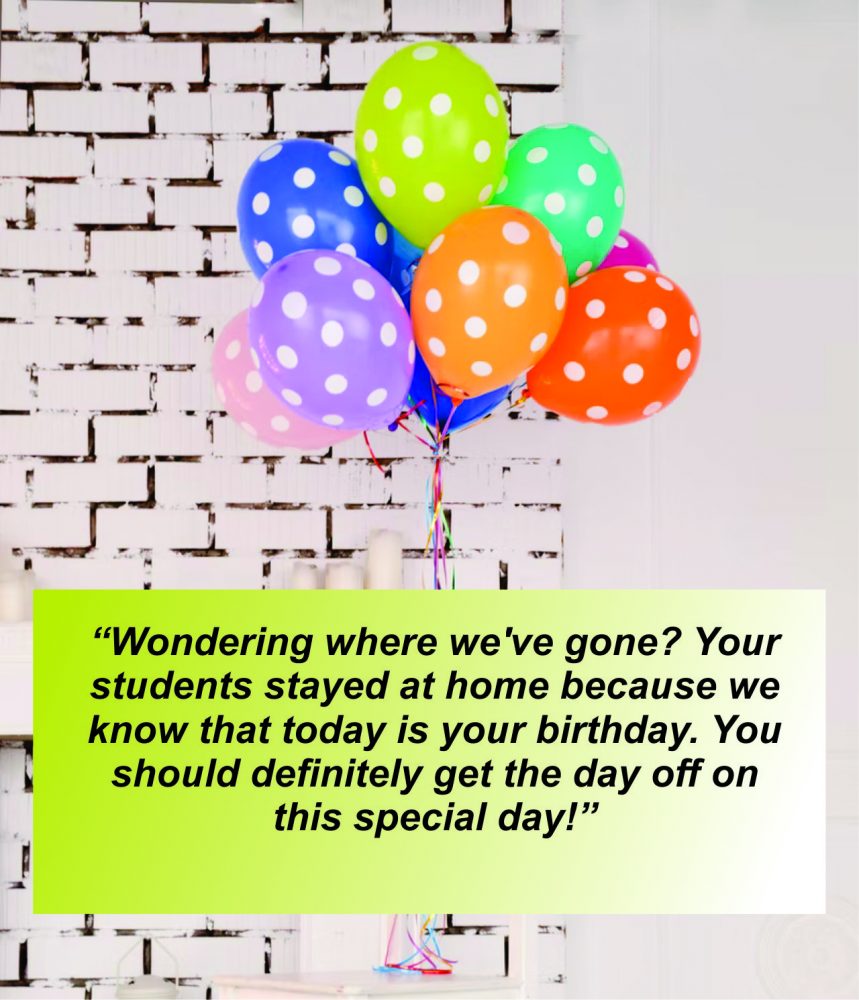 先生への誕生日の願い