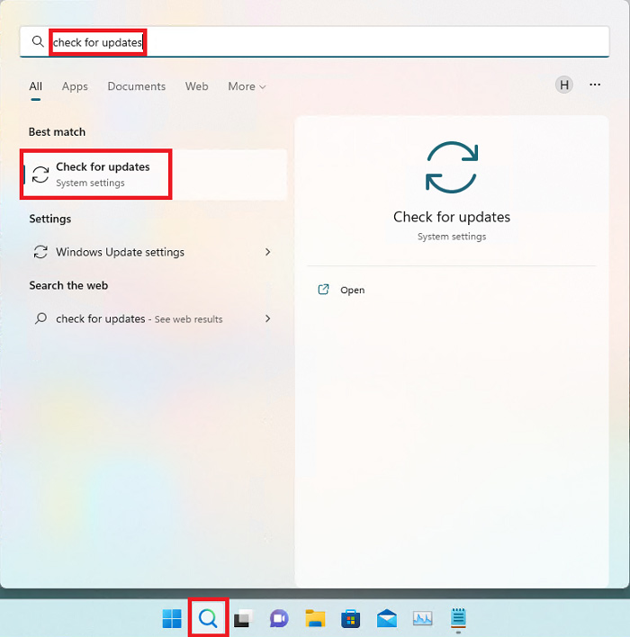 檢查 Windows 11 中的更新