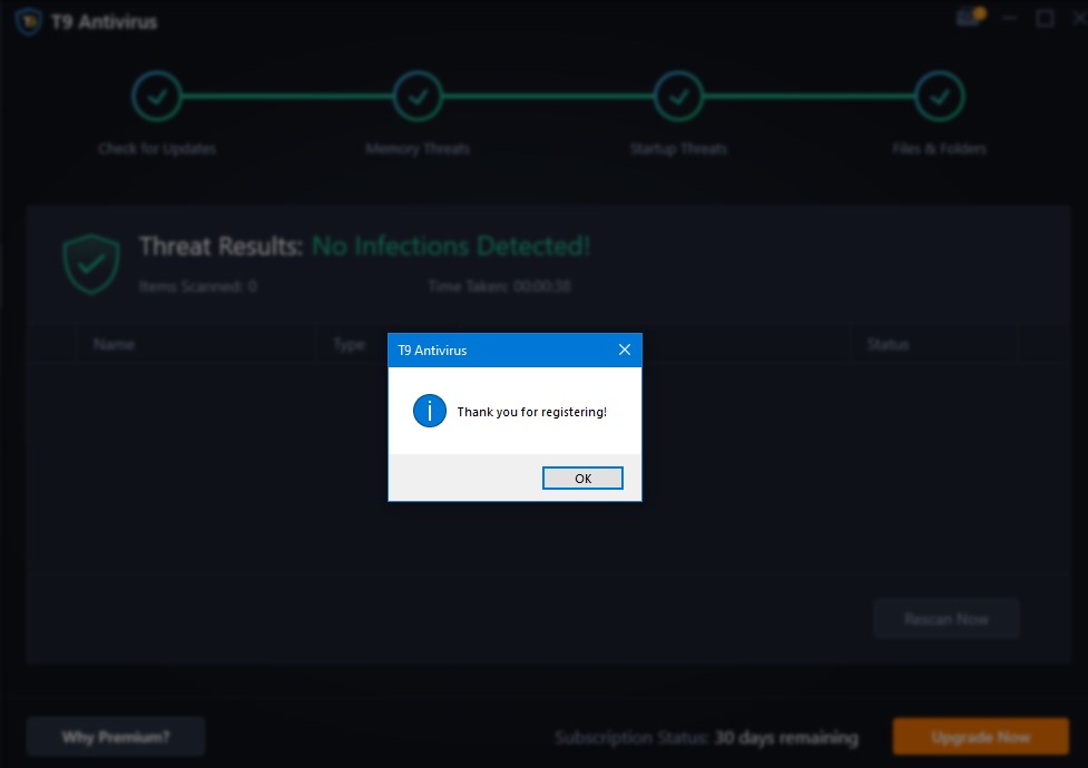 gracias por el registro