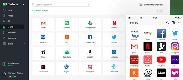 Roboform - Extensie manager de parole