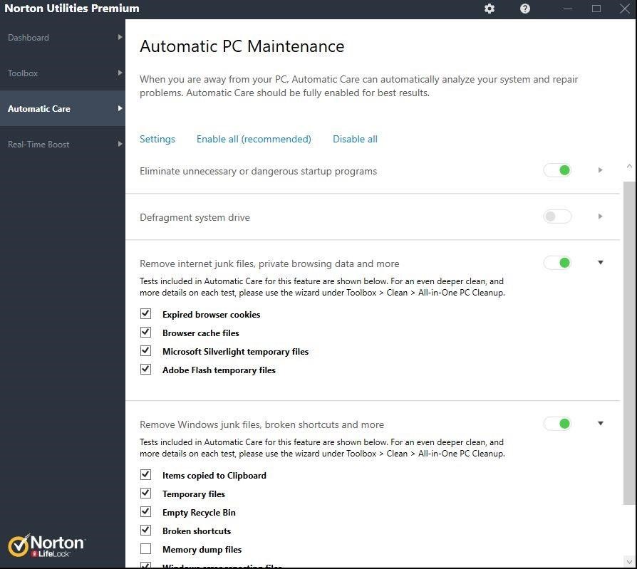 cuidado automático norton