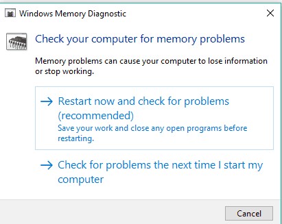 Windowsのメモリ診断