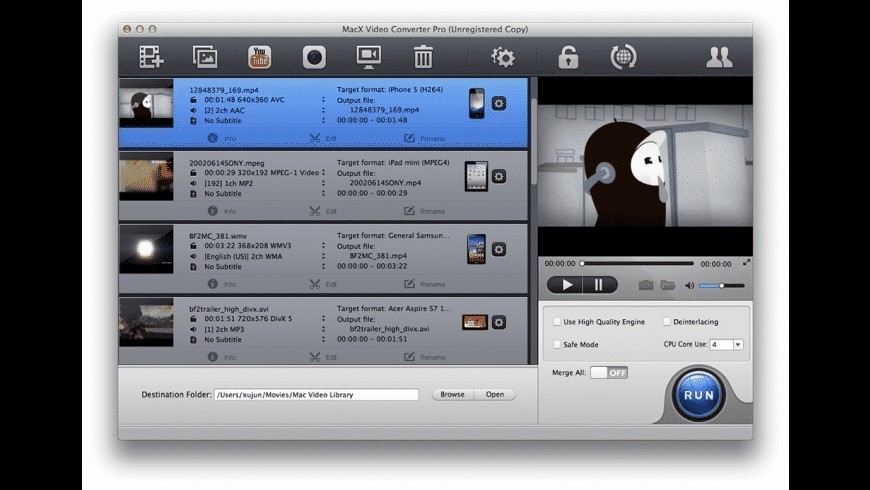 MacX ビデオ コンバーター