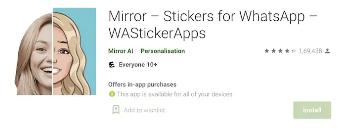 Specchio - Adesivi per WhatsApp - WAStickerApps