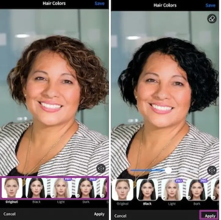 Faceapp 헤어컬러