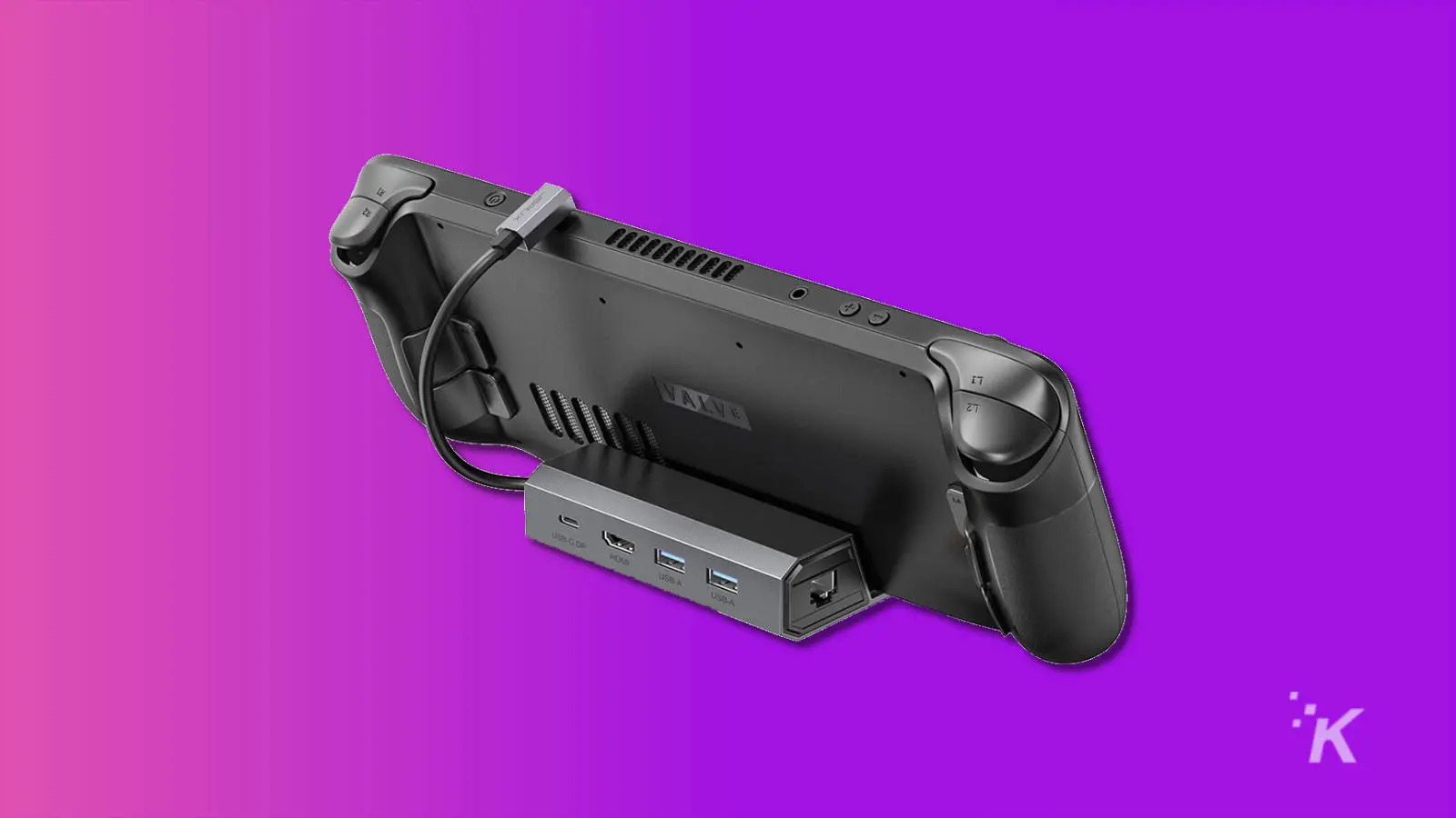 andocare jsaux steam deck pe fundal violet