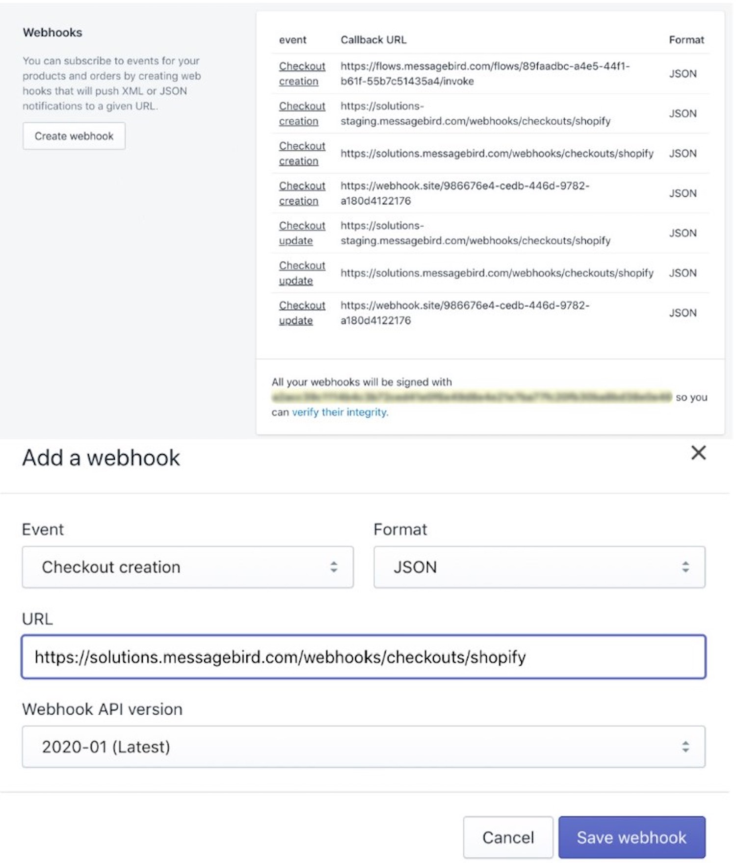 substituent webhook