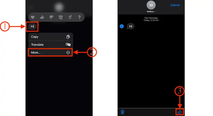 從 iPhone 消息共享消息