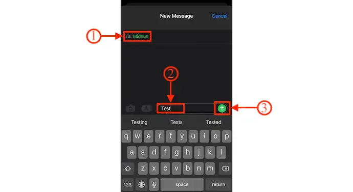 在 iPhone 消息應用程序中發送消息