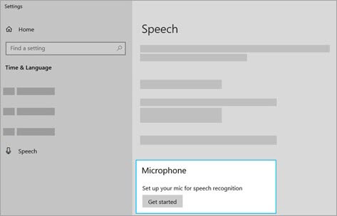 Reconhecimento de fala do Windows