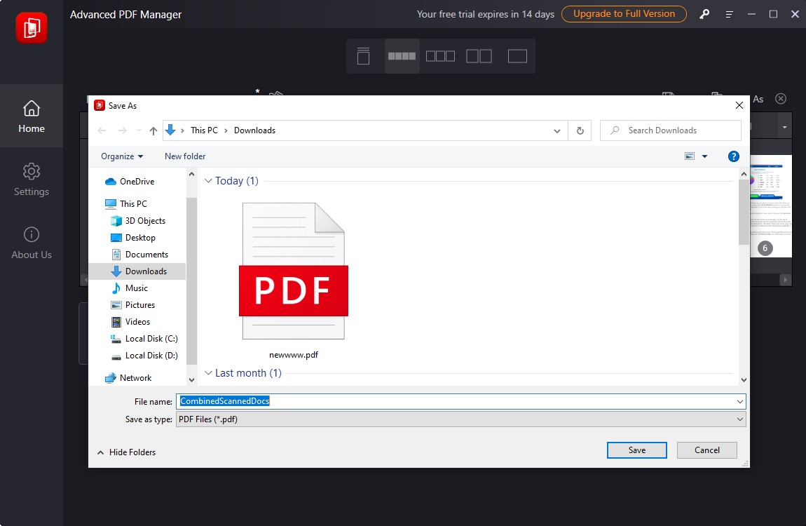 salvar pdf