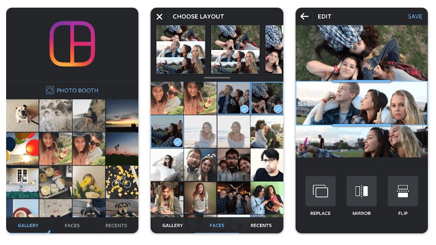 Mise en page à partir d'Instagram