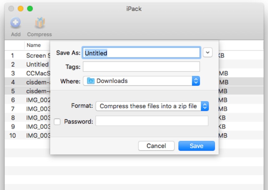 cisdem unarchiversave ไฟล์ที่มีชื่อ